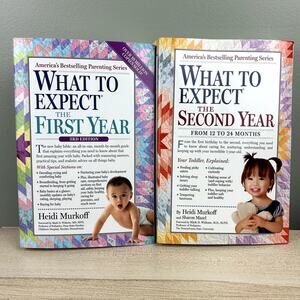 What To Expect The First Year & Second Year New Parent Baby Book Bundle Gift